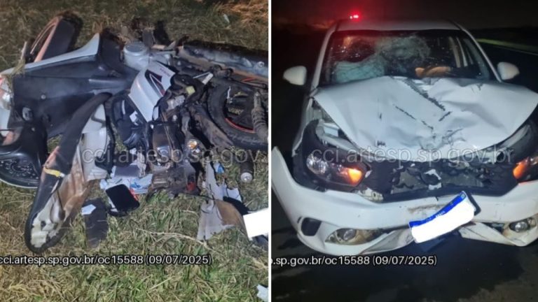 Motociclista morre após ser atingido na