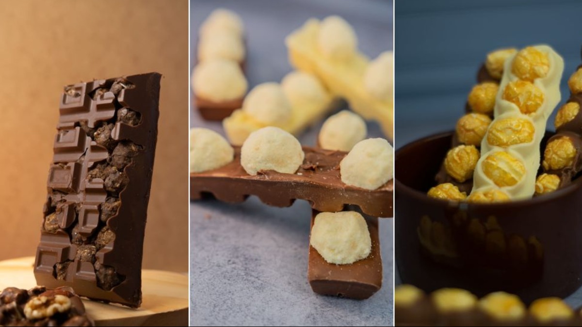 Pipoca com chocolate